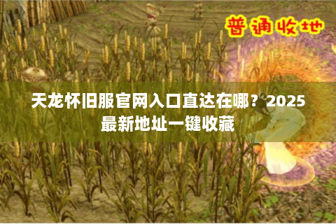 天龙怀旧服官网入口直达在哪？2025最新地址一键收藏