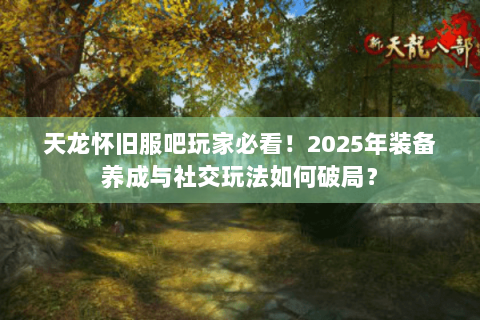 天龙怀旧服吧玩家必看！2025年装备养成与社交玩法如何破局？