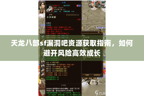 天龙八部sf漏洞吧资源获取指南，如何避开风险高效成长