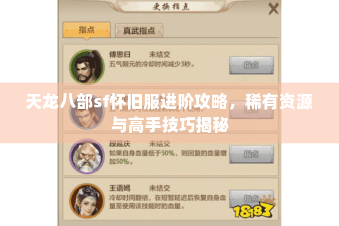 天龙八部sf怀旧服进阶攻略，稀有资源与高手技巧揭秘