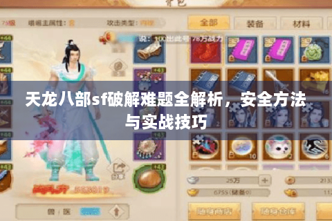 天龙八部sf破解难题全解析，安全方法与实战技巧