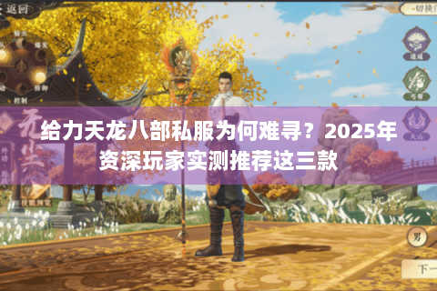 给力天龙八部私服为何难寻？2025年资深玩家实测推荐这三款