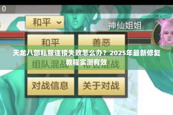 天龙八部私服连接失败怎么办？2025年最新修复教程实测有效