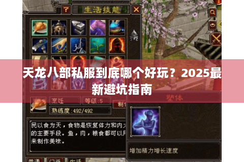 天龙八部私服到底哪个好玩？2025最新避坑指南