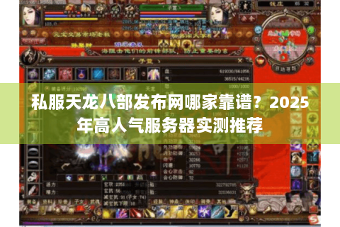 私服天龙八部发布网哪家靠谱？2025年高人气服务器实测推荐