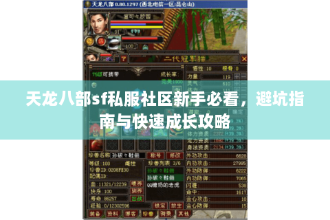 天龙八部sf私服社区新手必看，避坑指南与快速成长攻略