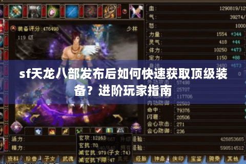 sf天龙八部发布后如何快速获取顶级装备？进阶玩家指南