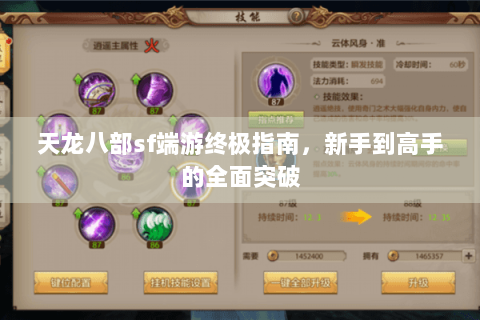 天龙八部sf端游终极指南，新手到高手的全面突破