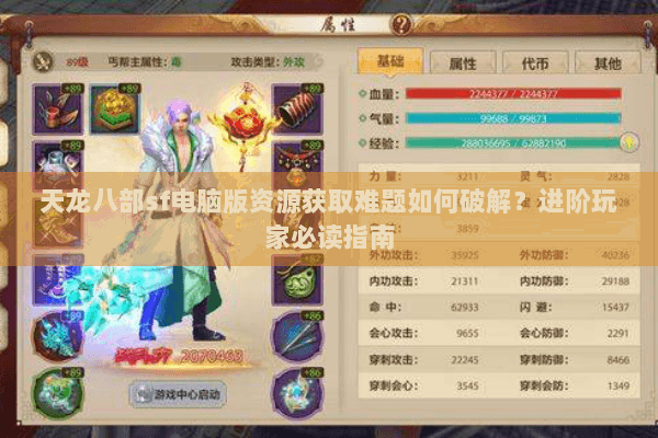 天龙八部sf电脑版资源获取难题如何破解？进阶玩家必读指南