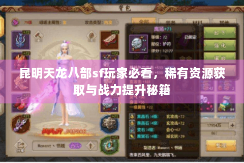 昆明天龙八部sf玩家必看，稀有资源获取与战力提升秘籍