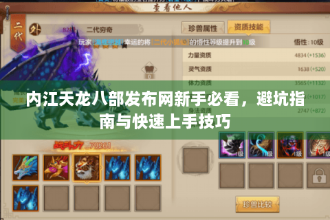 内江天龙八部发布网新手必看，避坑指南与快速上手技巧
