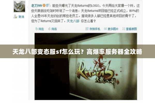 天龙八部变态服sf怎么玩？高爆率服务器全攻略
