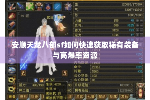 安顺天龙八部sf如何快速获取稀有装备与高爆率资源