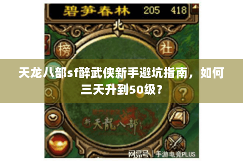 天龙八部sf醉武侠新手避坑指南，如何三天升到50级？