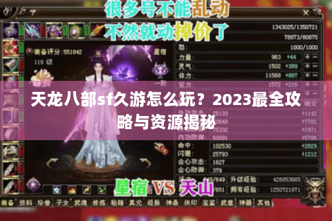天龙八部sf久游怎么玩？2023最全攻略与资源揭秘