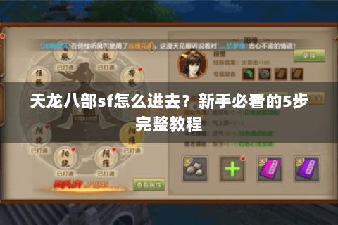 天龙八部sf怎么进去？新手必看的5步完整教程