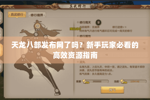 天龙八部发布网了吗？新手玩家必看的高效资源指南