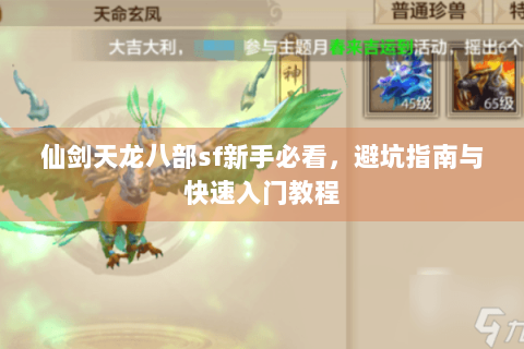 仙剑天龙八部sf新手必看，避坑指南与快速入门教程