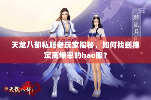 天龙八部私服老玩家揭秘，如何找到稳定高爆率的hao服？