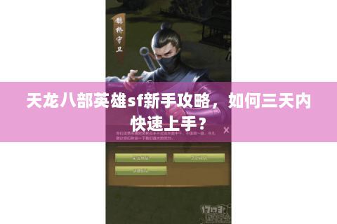 天龙八部英雄sf新手攻略，如何三天内快速上手？