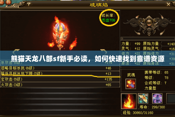 熊猫天龙八部sf新手必读，如何快速找到靠谱资源