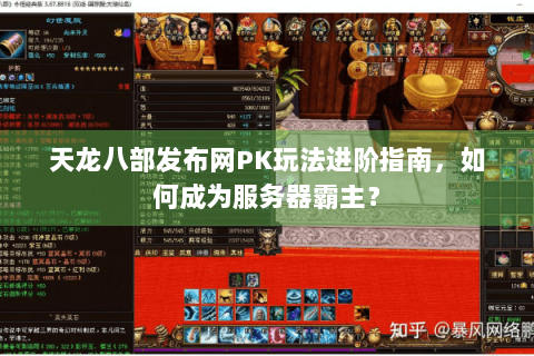 天龙八部发布网PK玩法进阶指南，如何成为服务器霸主？