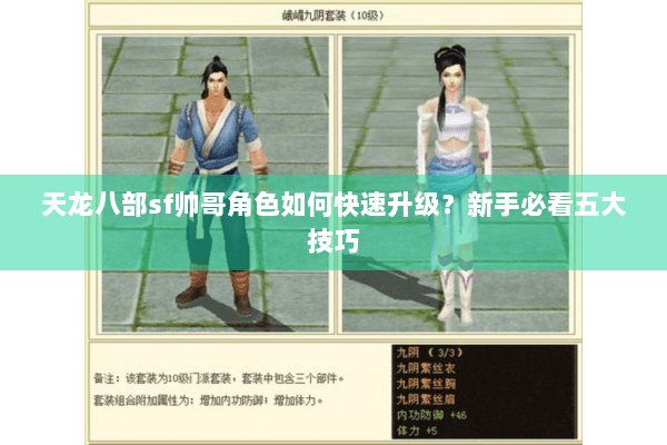 天龙八部sf帅哥角色如何快速升级？新手必看五大技巧