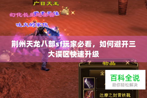 荆州天龙八部sf玩家必看，如何避开三大误区快速升级