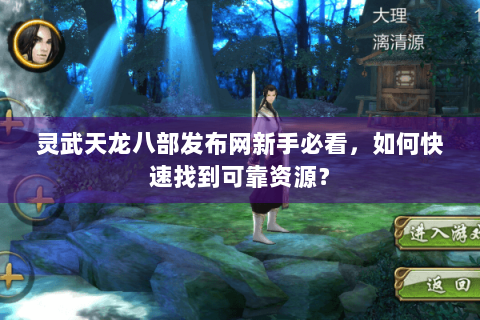 灵武天龙八部发布网新手必看，如何快速找到可靠资源？