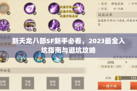 新天龙八部SF新手必看，2023最全入坑指南与避坑攻略