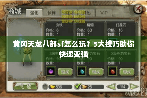 黄冈天龙八部sf怎么玩？5大技巧助你快速变强