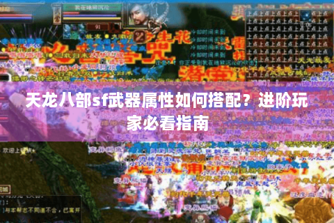 天龙八部sf武器属性如何搭配？进阶玩家必看指南