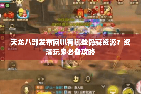 天龙八部发布网lll有哪些隐藏资源？资深玩家必备攻略
