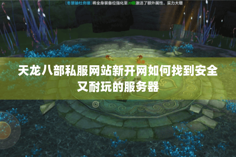 天龙八部私服网站新开网如何找到安全又耐玩的服务器