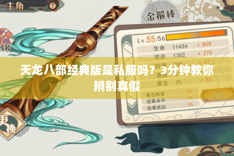 天龙八部经典版是私服吗？3分钟教你辨别真假