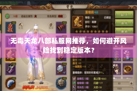 无毒天龙八部私服网推荐，如何避开风险找到稳定版本？