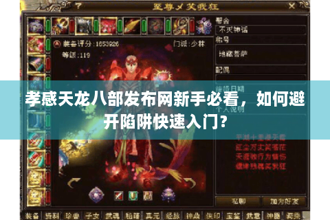 孝感天龙八部发布网新手必看，如何避开陷阱快速入门？