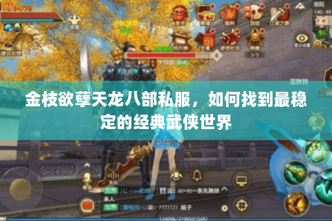 金枝欲孽天龙八部私服，如何找到最稳定的经典武侠世界