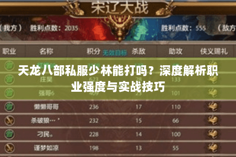 天龙八部私服少林能打吗？深度解析职业强度与实战技巧