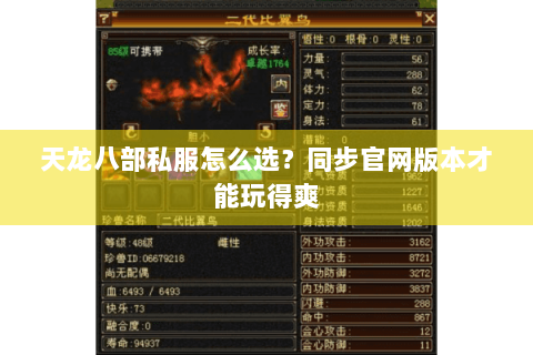 天龙八部私服怎么选？同步官网版本才能玩得爽