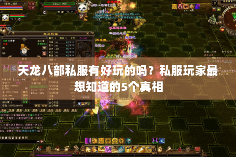 天龙八部私服有好玩的吗？私服玩家最想知道的5个真相