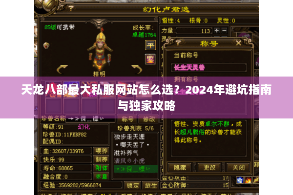 天龙八部最大私服网站怎么选？2024年避坑指南与独家攻略