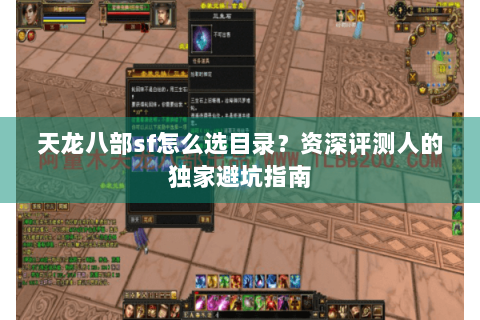 天龙八部sf怎么选目录？资深评测人的独家避坑指南