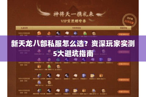 新天龙八部私服怎么选？资深玩家实测5大避坑指南