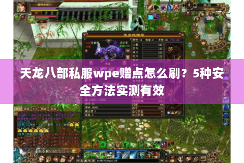 天龙八部私服wpe赠点怎么刷？5种安全方法实测有效