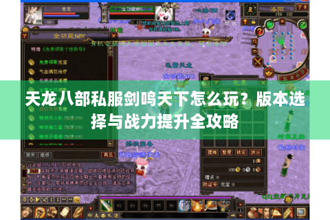 天龙八部私服剑鸣天下怎么玩？版本选择与战力提升全攻略