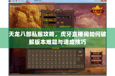 天龙八部私服攻略，虎牙直播间如何破解版本难题与速成技巧