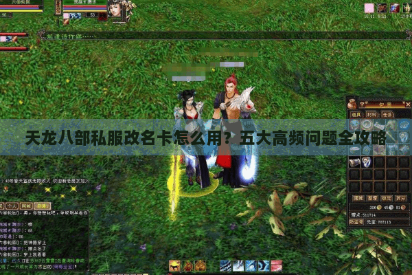 天龙八部私服改名卡怎么用？五大高频问题全攻略
