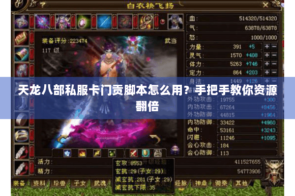 天龙八部私服卡门贡脚本怎么用？手把手教你资源翻倍