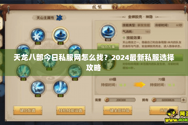 天龙八部今日私服网怎么找？2024最新私服选择攻略